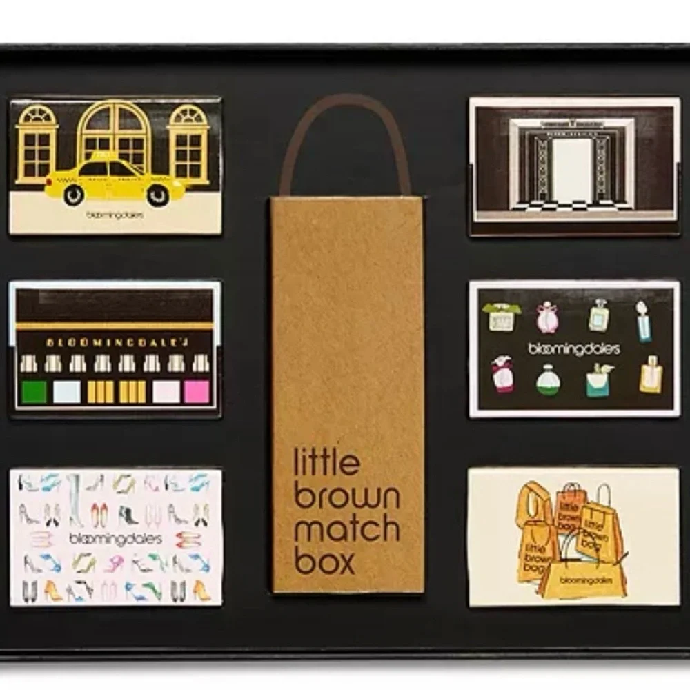 Bloomingdale's Little Brown Matchbox Set matches ltd Ed